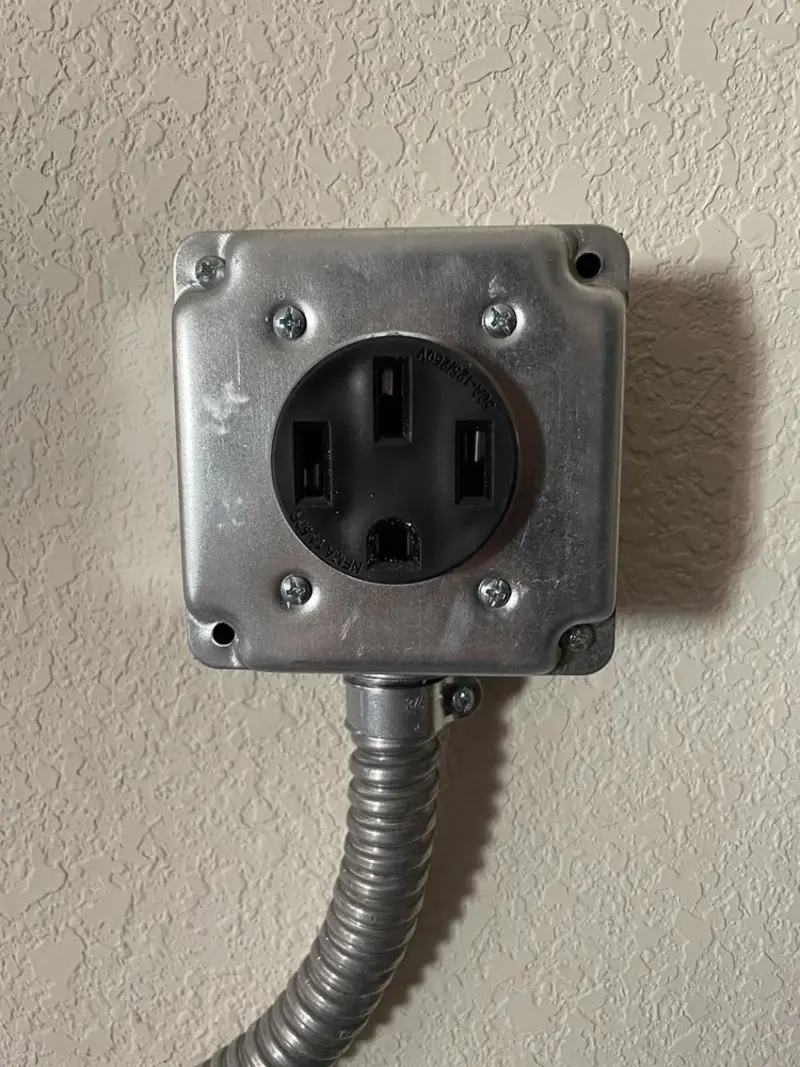NEMA 14-50 outlet installed for Smart Home Electrical in Le Mars